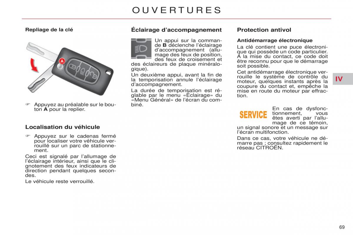 Citroen C5 II 2 manuel du proprietaire / page 71