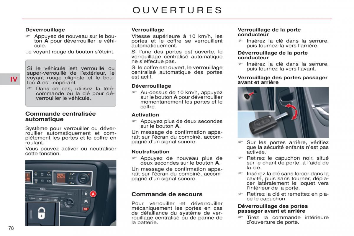 Citroen C5 II 2 manuel du proprietaire / page 80