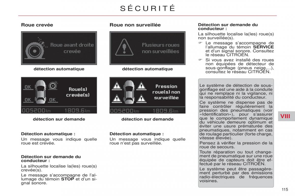 Citroen C5 II 2 manuel du proprietaire / page 117