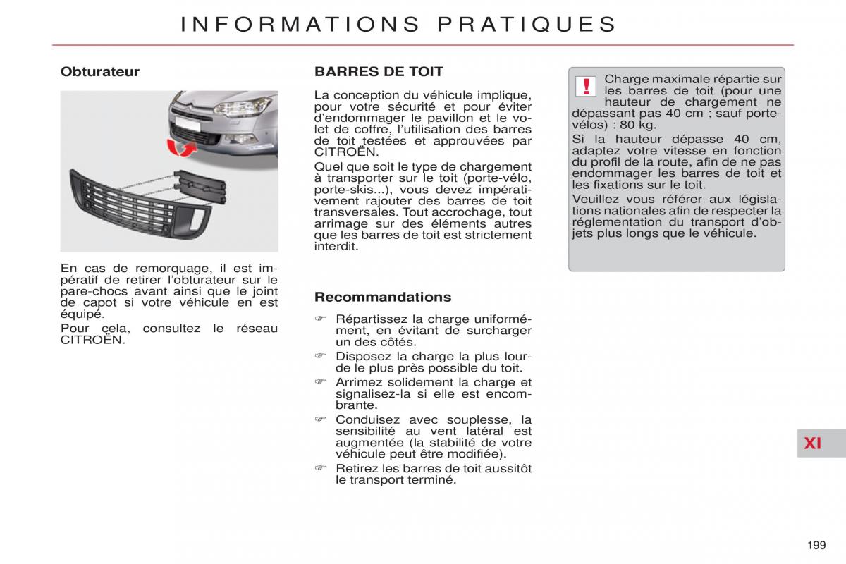 Citroen C5 II 2 manuel du proprietaire / page 201