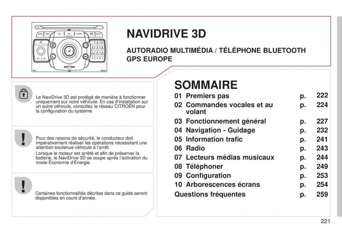 Citroen C5 II 2 manuel du proprietaire / page 223