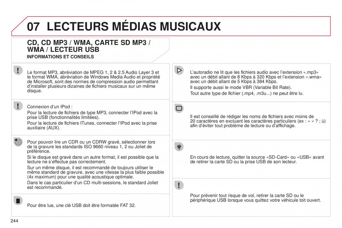 Citroen C5 II 2 manuel du proprietaire / page 246