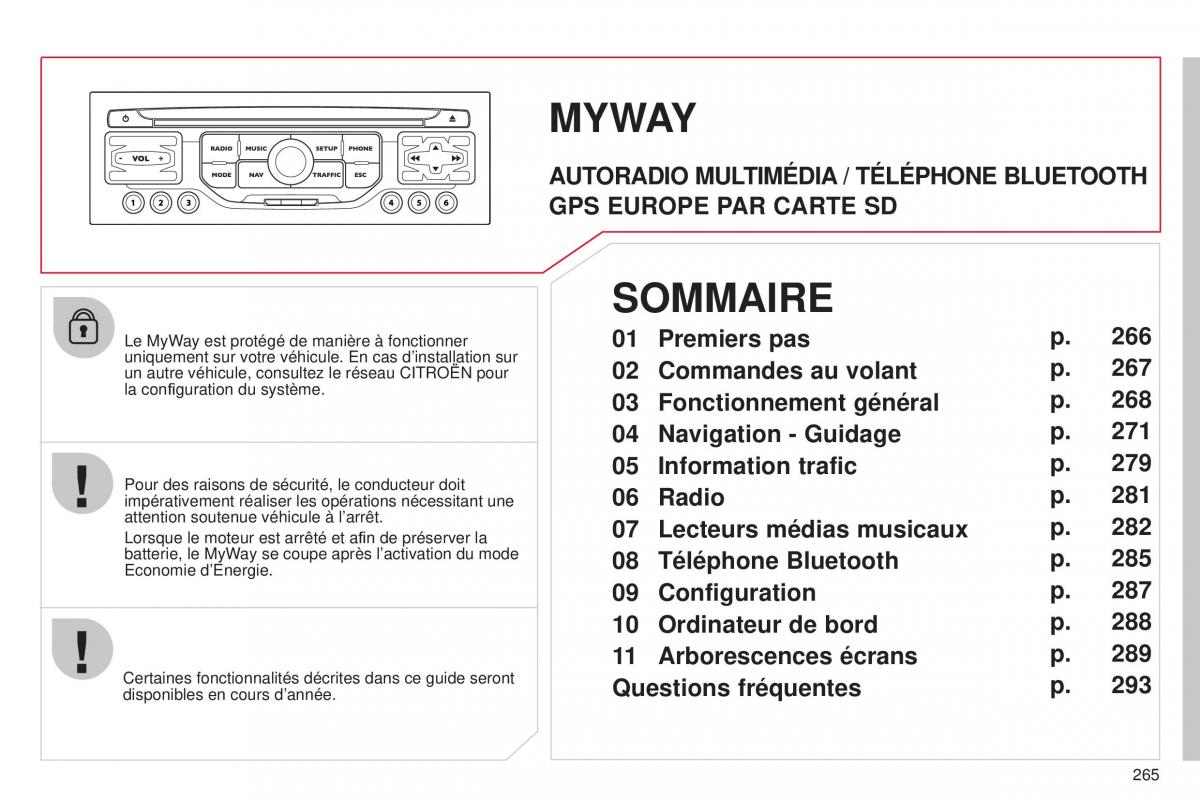 Citroen C5 II 2 manuel du proprietaire / page 267