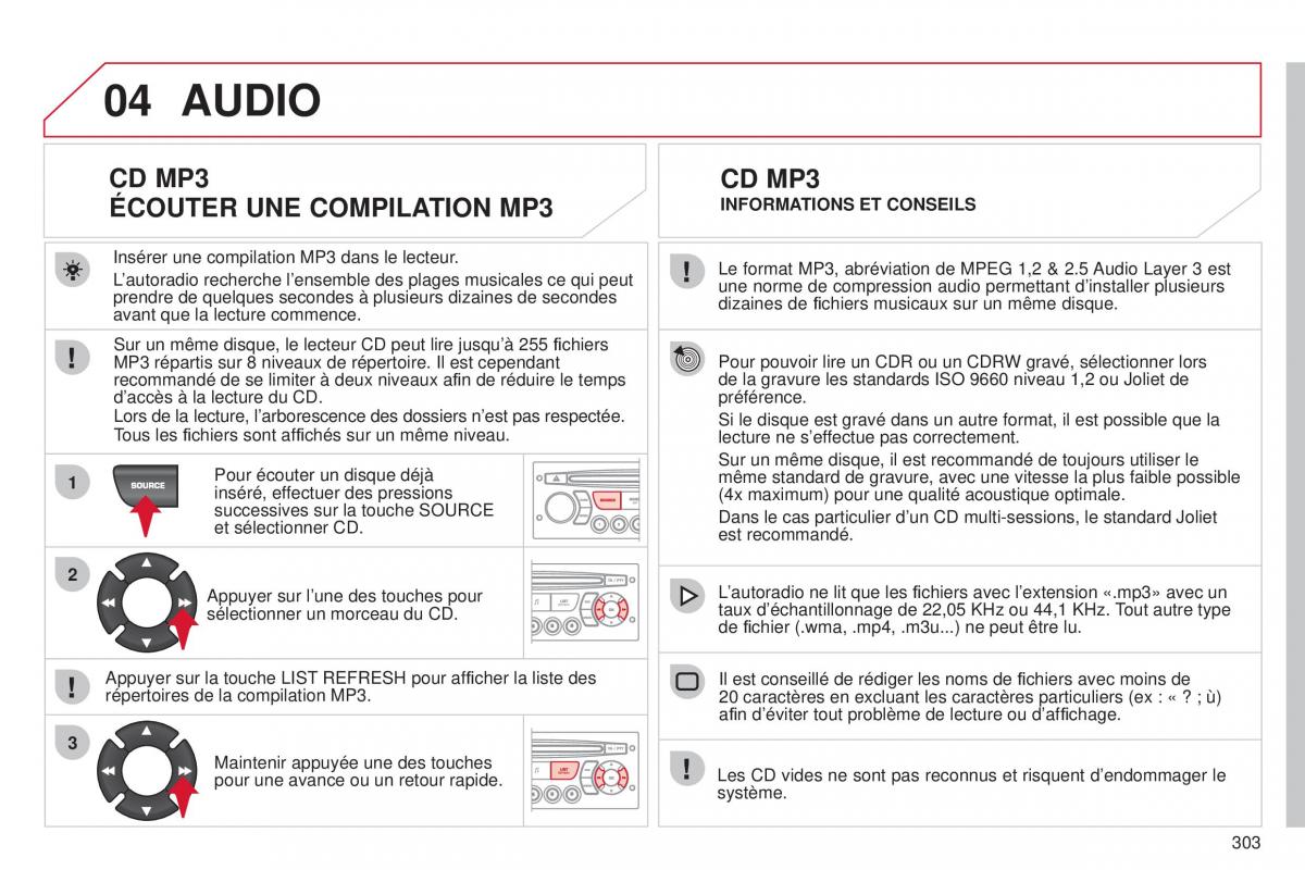 Citroen C5 II 2 manuel du proprietaire / page 305