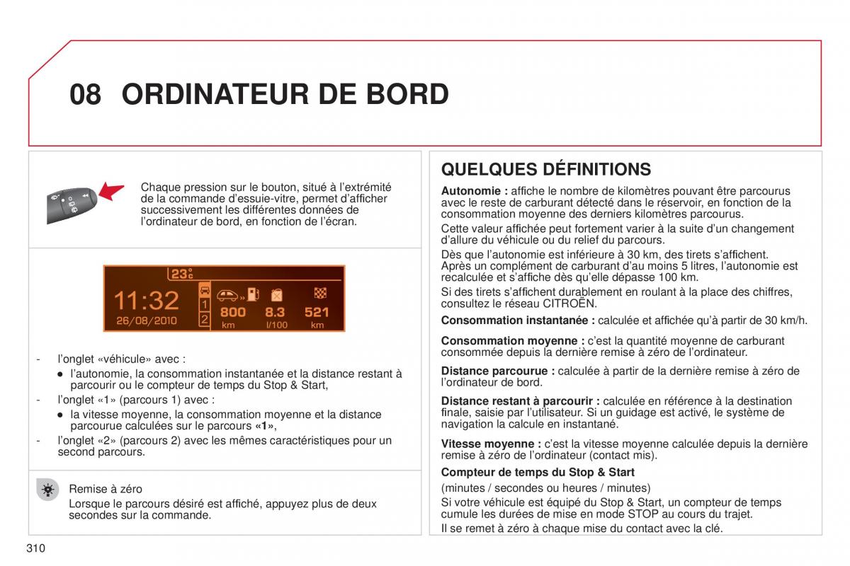 Citroen C5 II 2 manuel du proprietaire / page 312