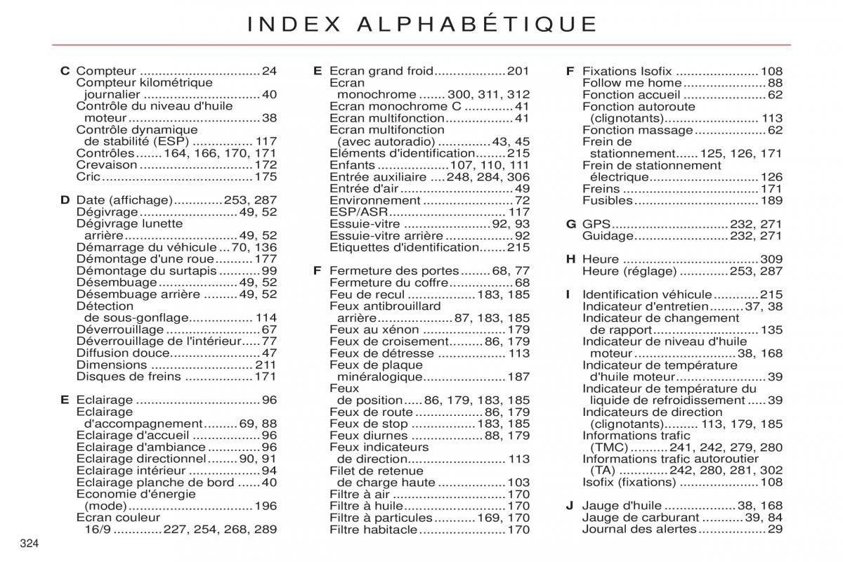 Citroen C5 II 2 manuel du proprietaire / page 326