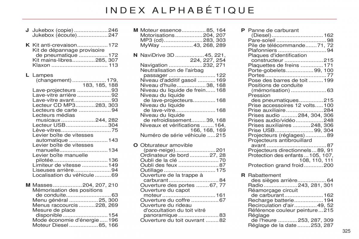 Citroen C5 II 2 manuel du proprietaire / page 327