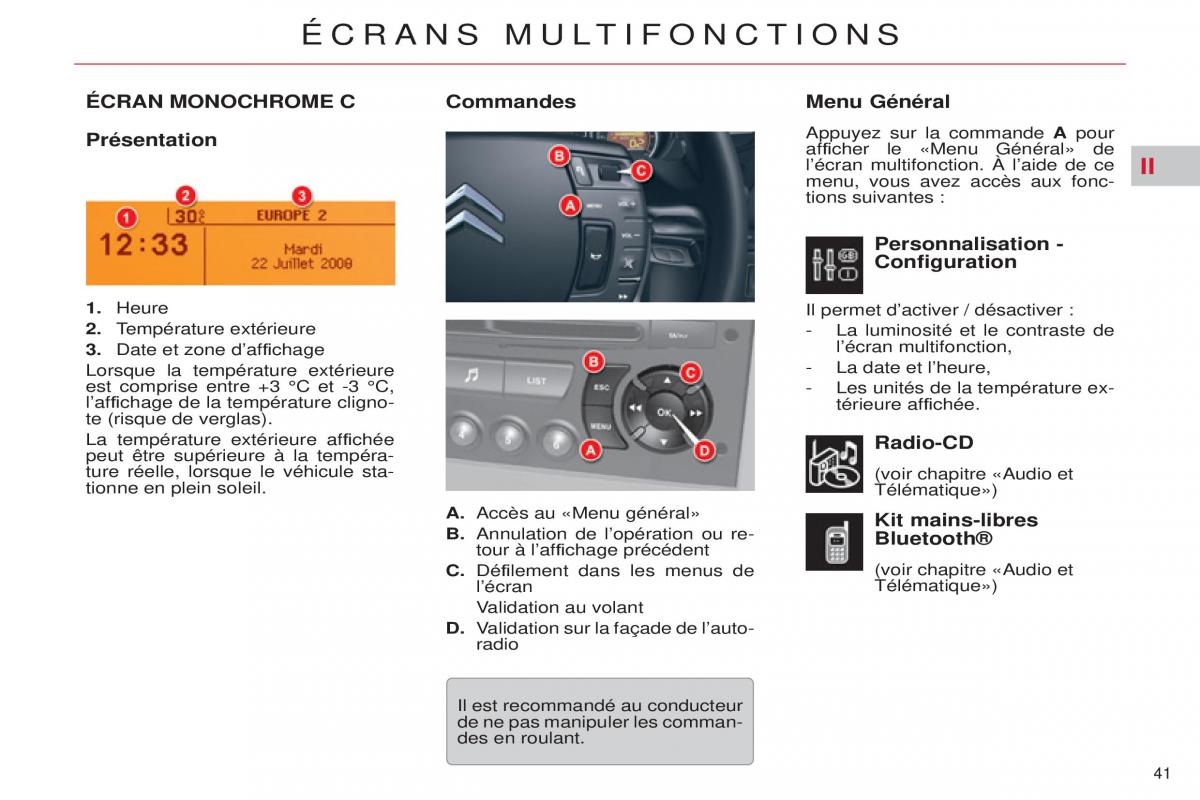 Citroen C5 II 2 manuel du proprietaire / page 43