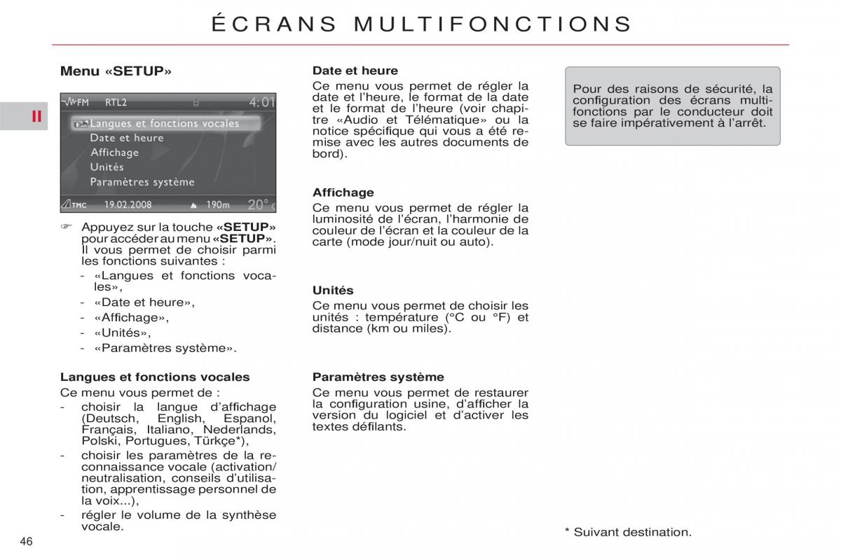 Citroen C5 II 2 manuel du proprietaire / page 48