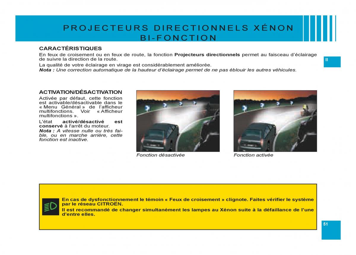 Citroen C6 manuel du proprietaire / page 55