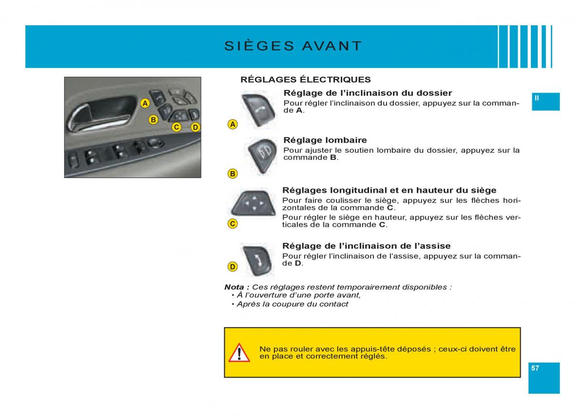 Citroen C6 manuel du proprietaire / page 61