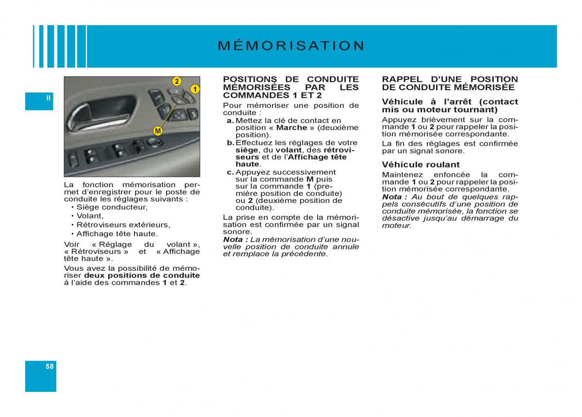 Citroen C6 manuel du proprietaire / page 62