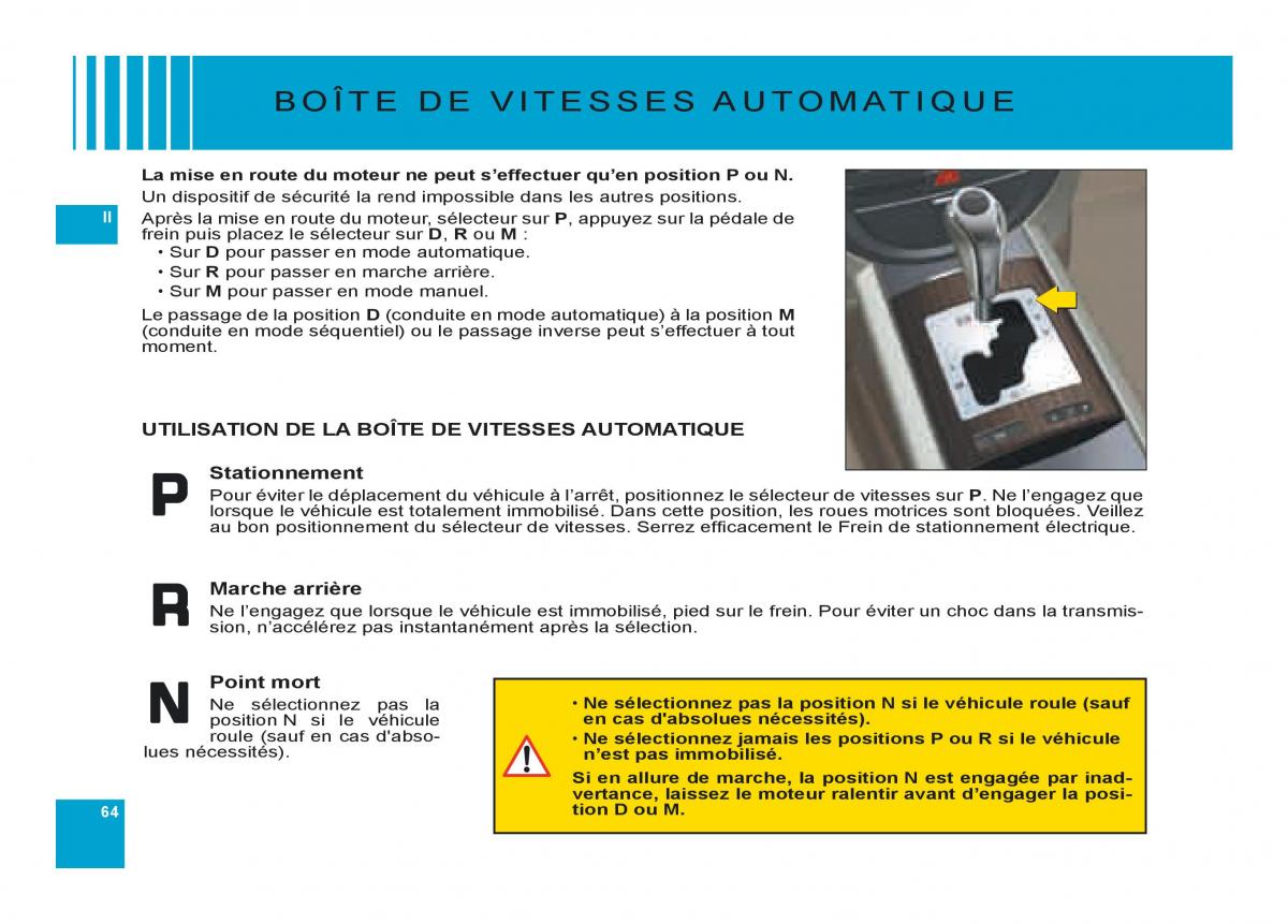 Citroen C6 manuel du proprietaire / page 68