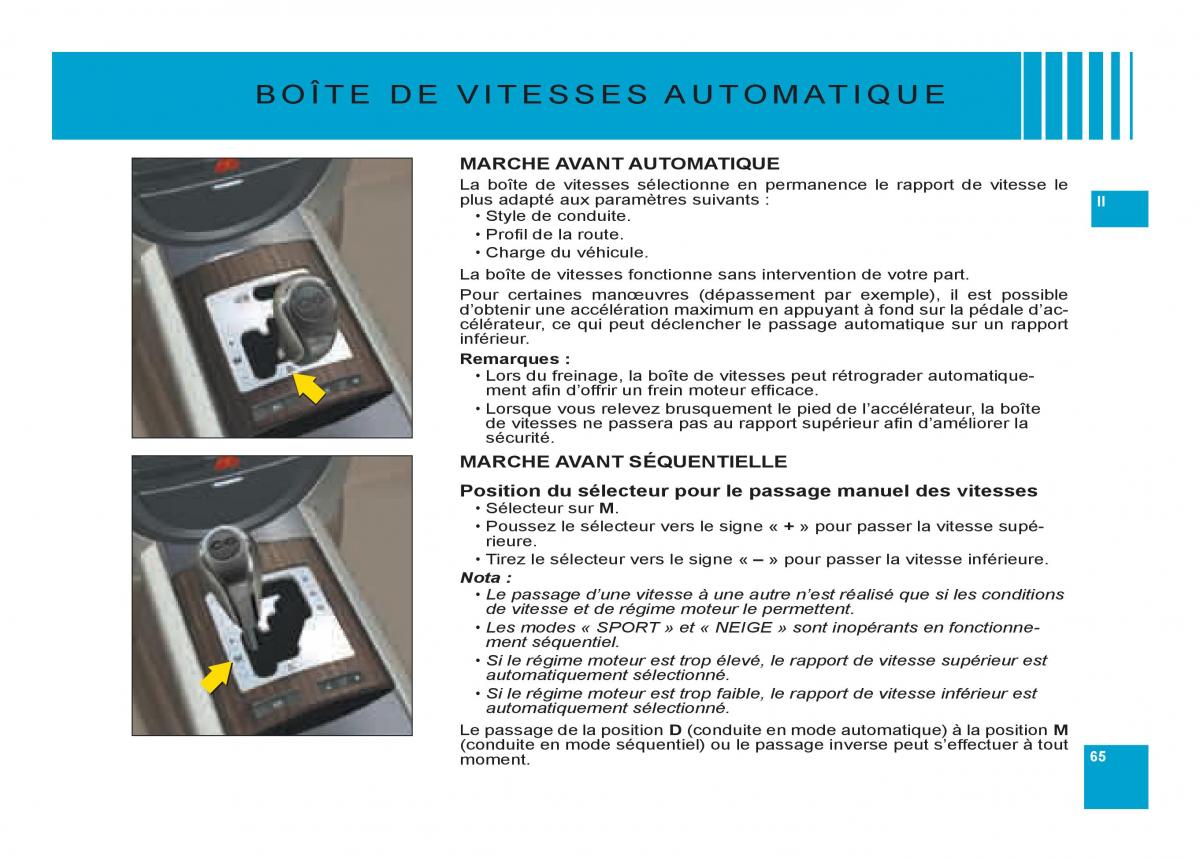 Citroen C6 manuel du proprietaire / page 69