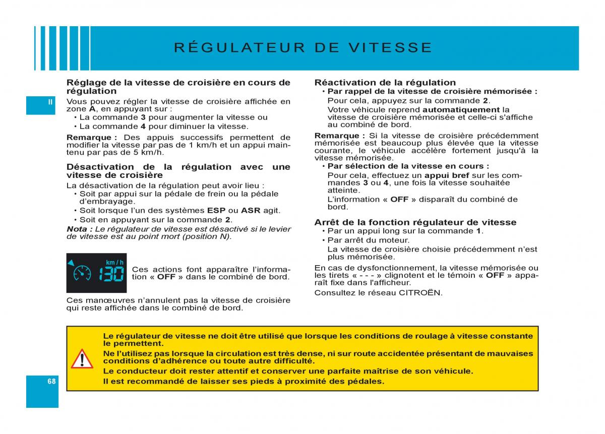 Citroen C6 manuel du proprietaire / page 72