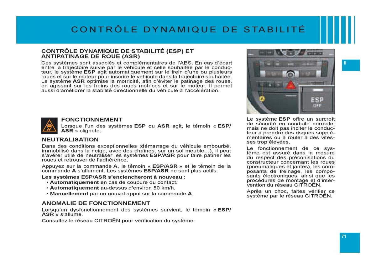 Citroen C6 manuel du proprietaire / page 75