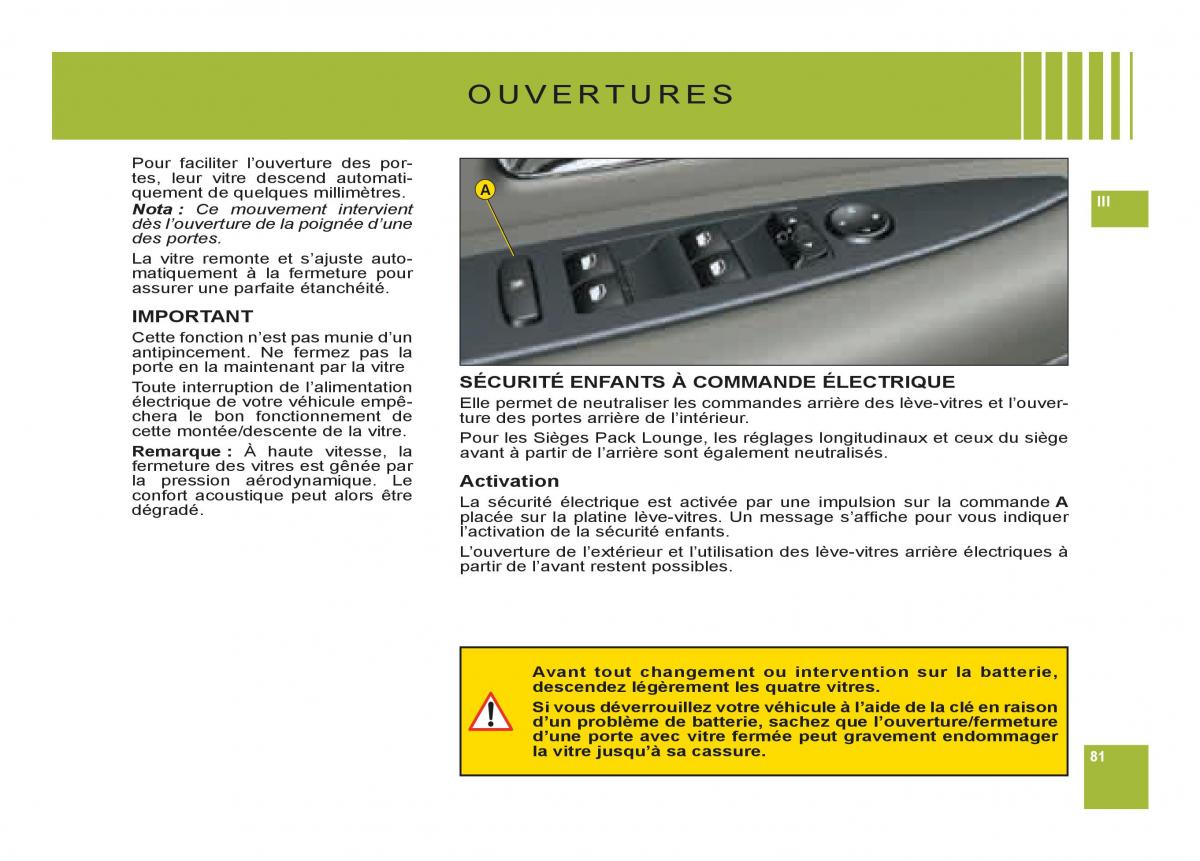 Citroen C6 manuel du proprietaire / page 85