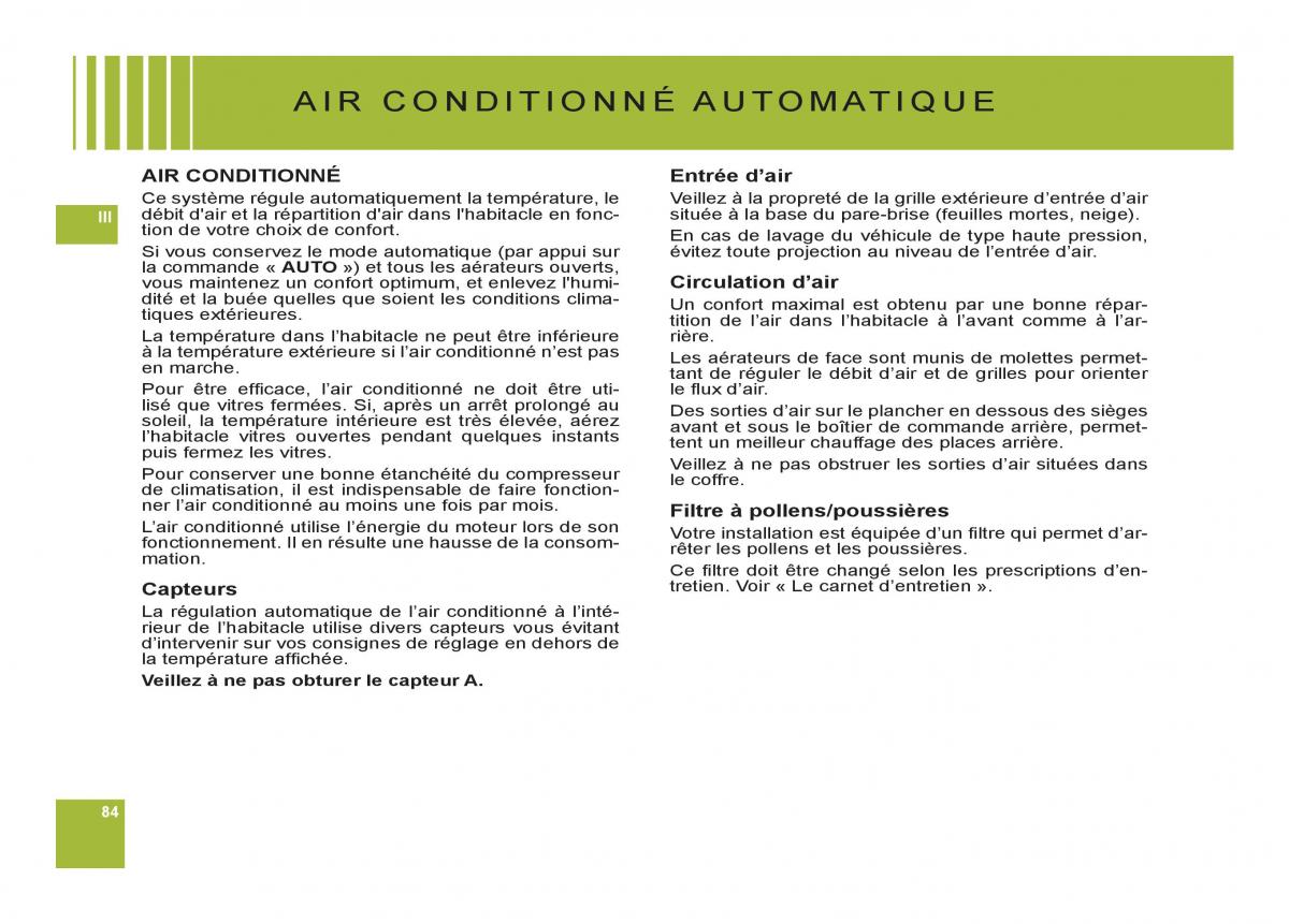 Citroen C6 manuel du proprietaire / page 88