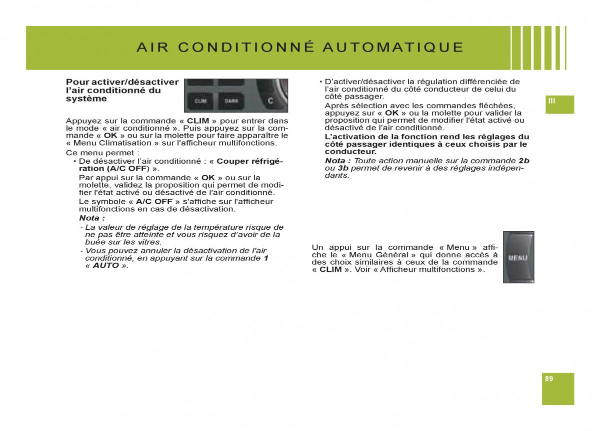 Citroen C6 manuel du proprietaire / page 93