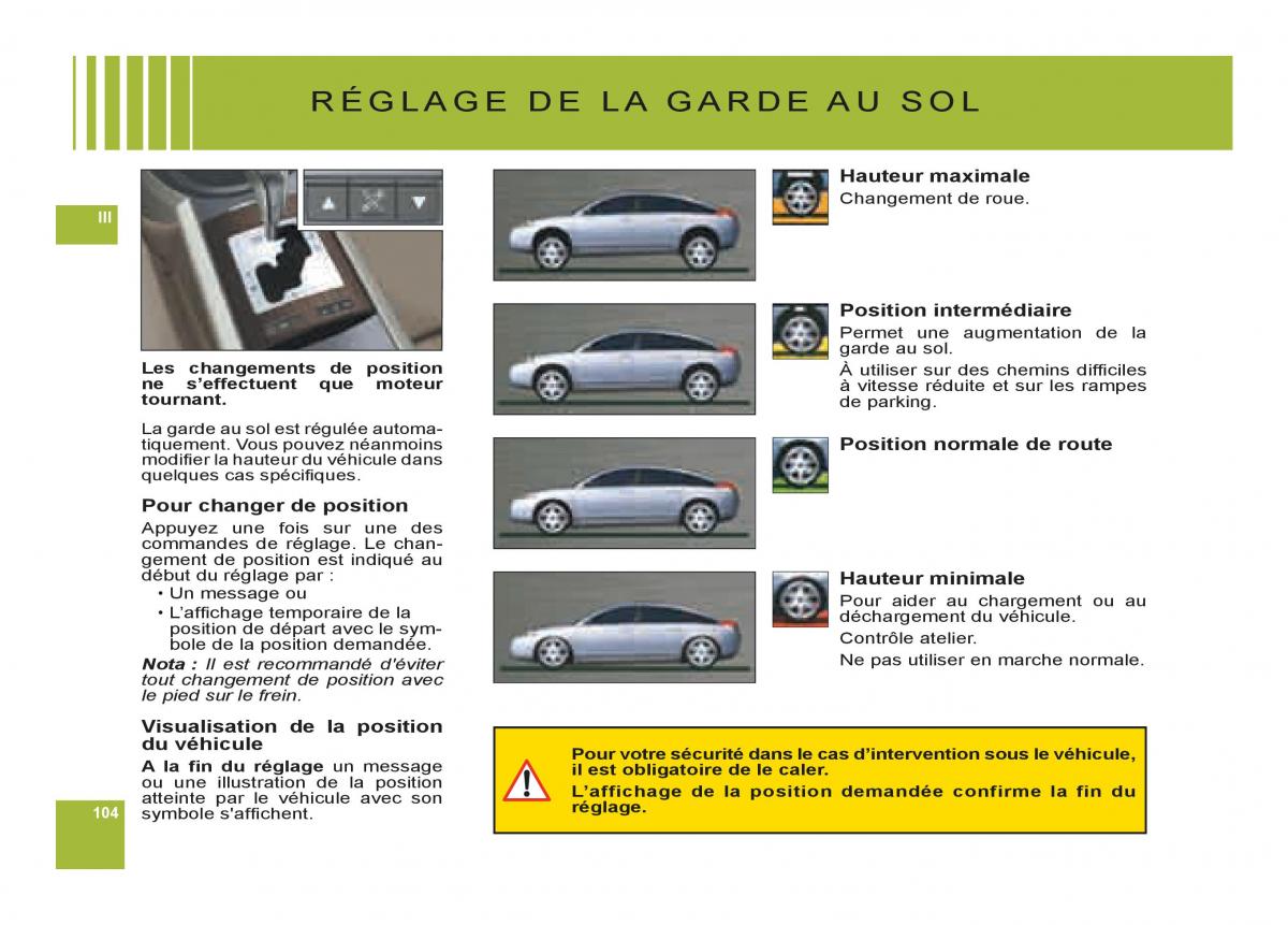 Citroen C6 manuel du proprietaire / page 108