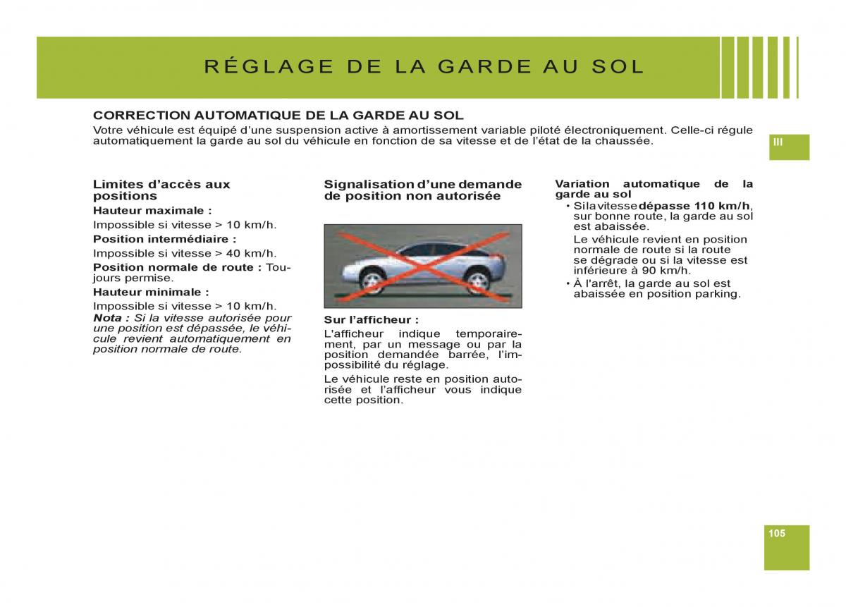 Citroen C6 manuel du proprietaire / page 109