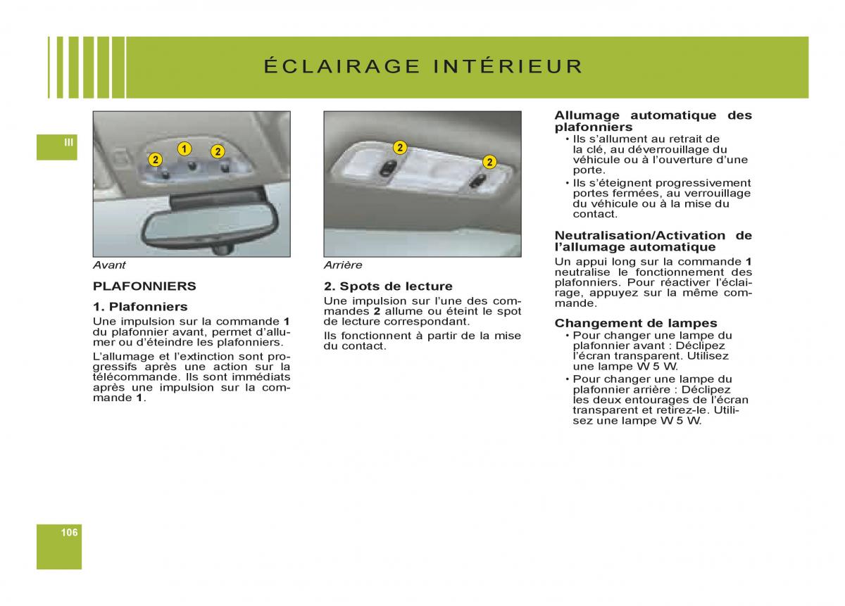 Citroen C6 manuel du proprietaire / page 110