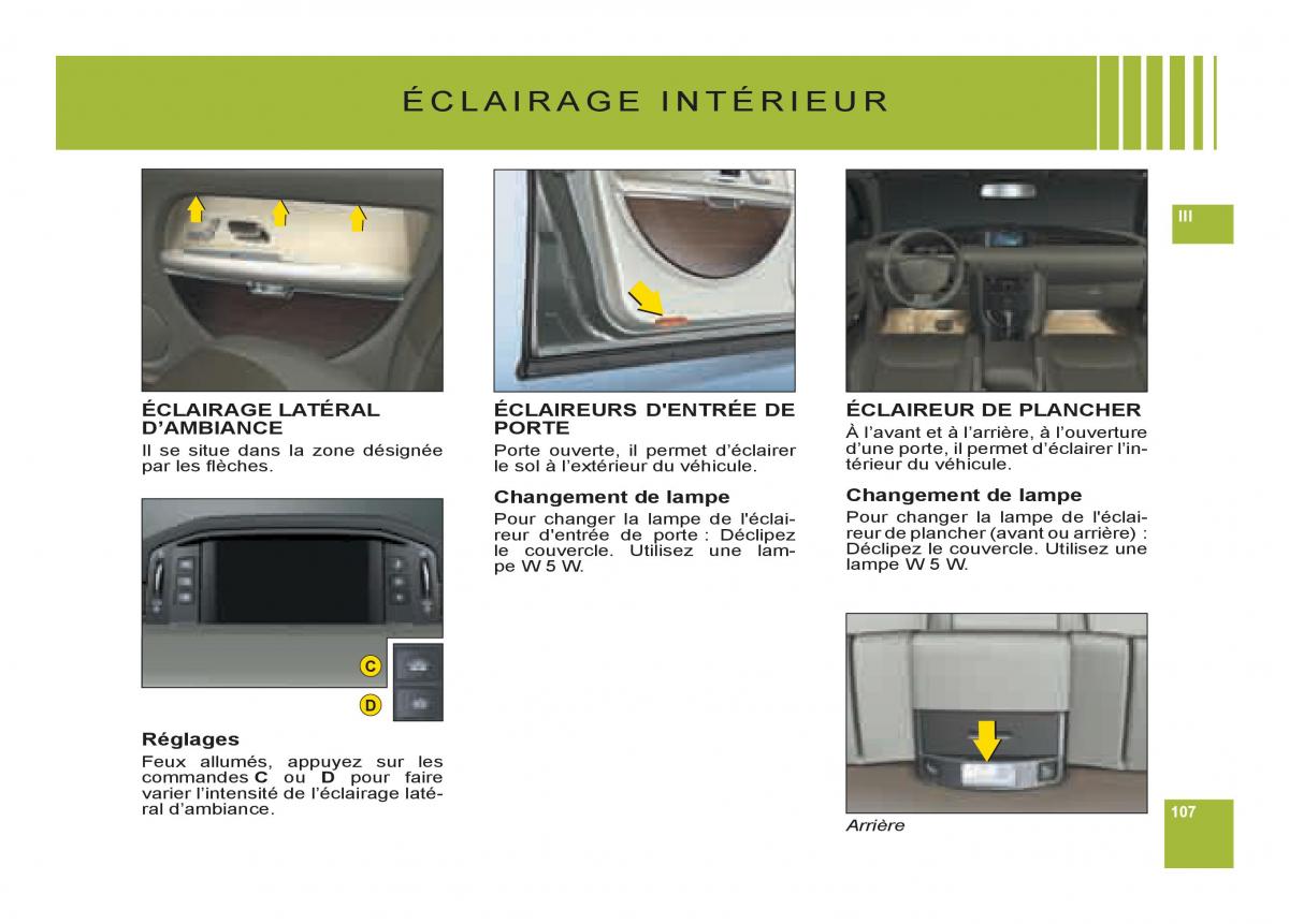 Citroen C6 manuel du proprietaire / page 111