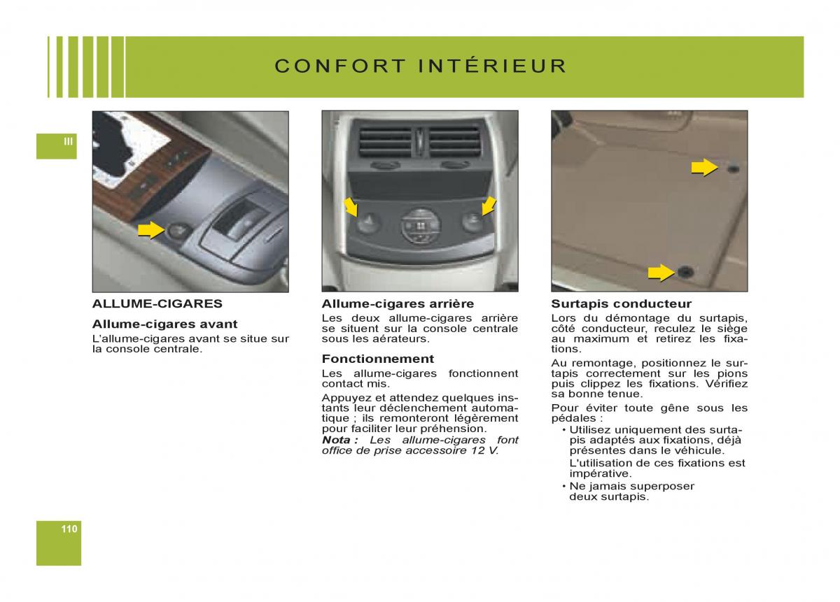 Citroen C6 manuel du proprietaire / page 114