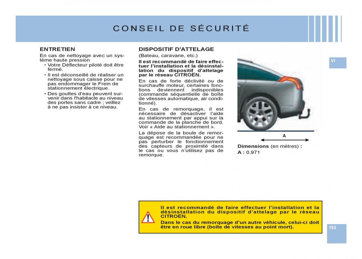 Citroen C6 manuel du proprietaire / page 157