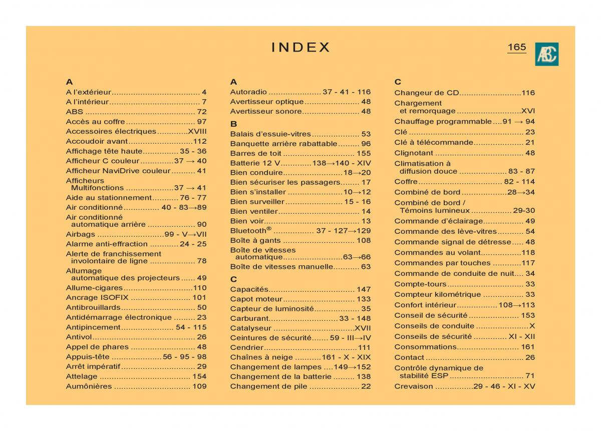 Citroen C6 manuel du proprietaire / page 169