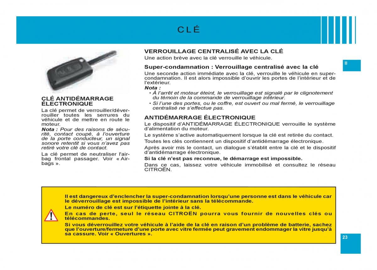 Citroen C6 manuel du proprietaire / page 27