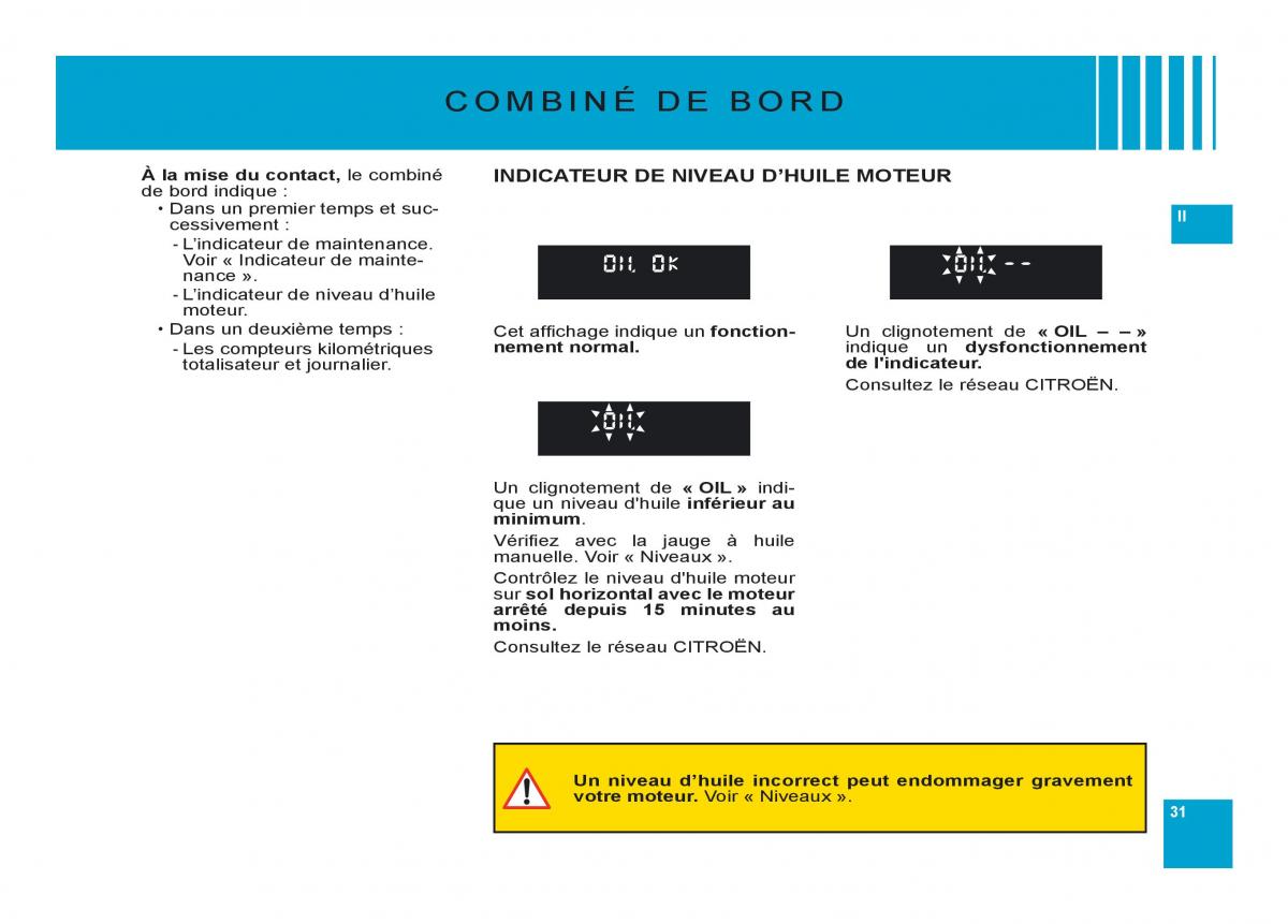 Citroen C6 manuel du proprietaire / page 35