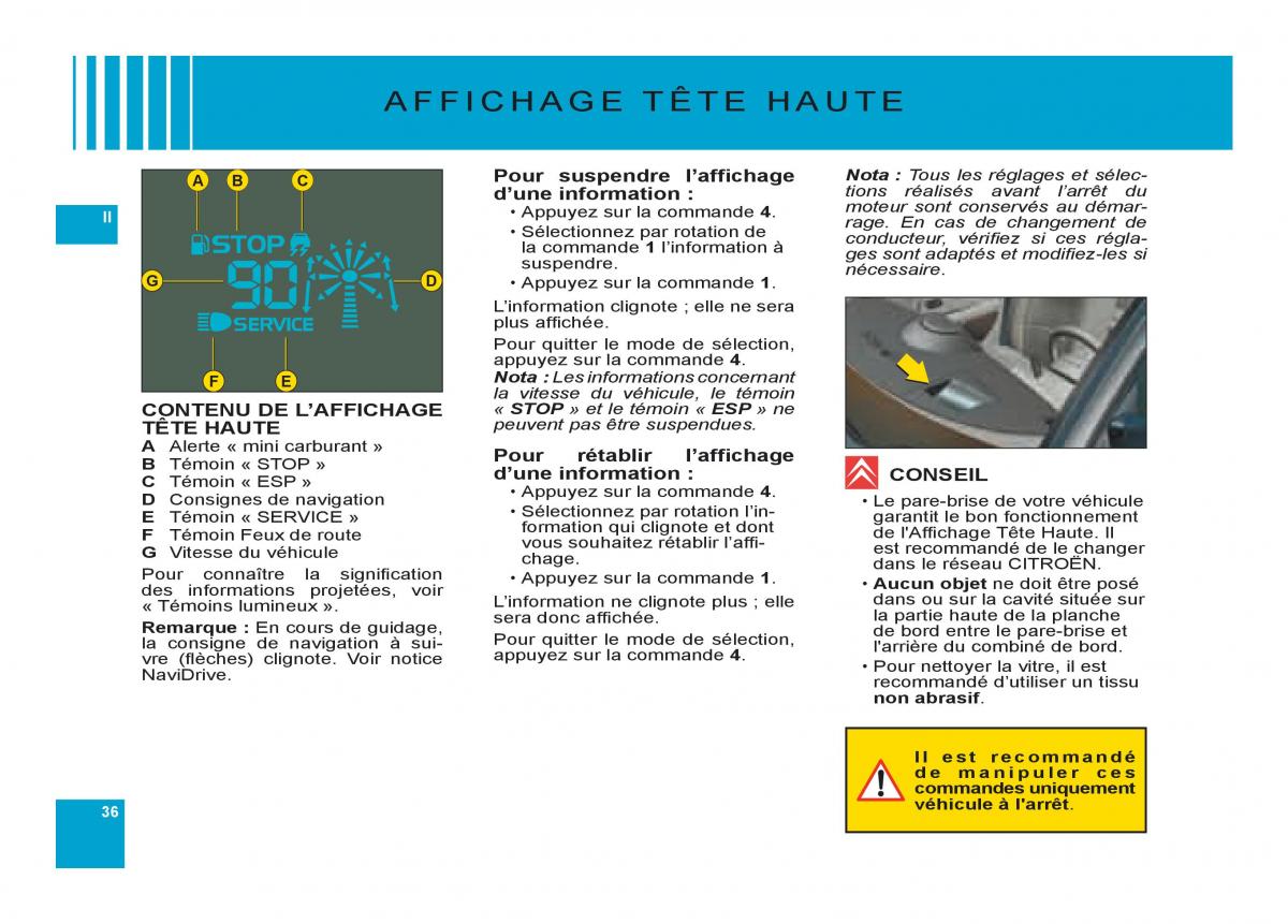 Citroen C6 manuel du proprietaire / page 40