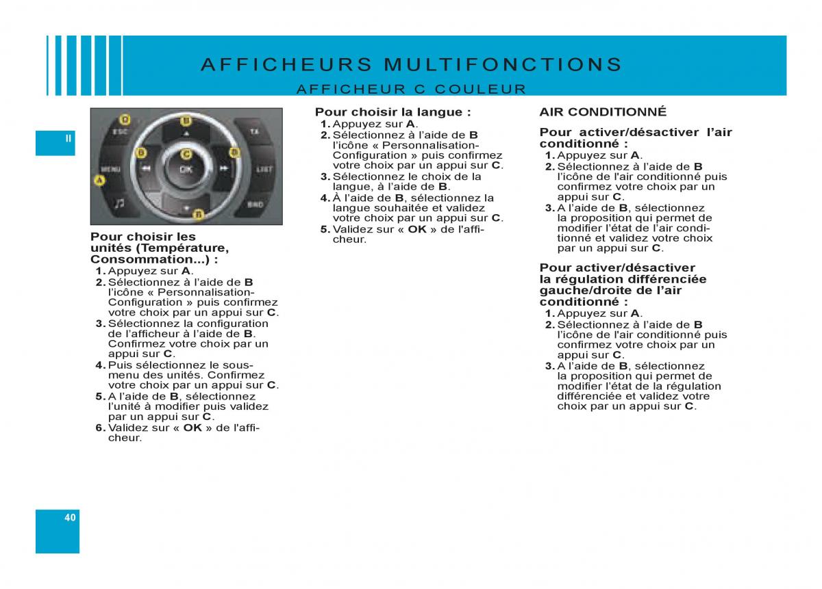 Citroen C6 manuel du proprietaire / page 44