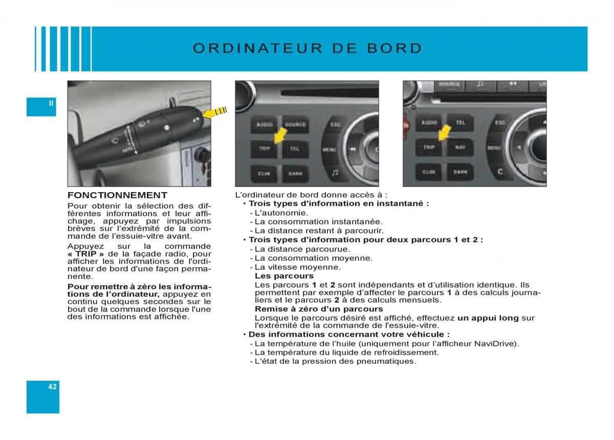 Citroen C6 manuel du proprietaire / page 46