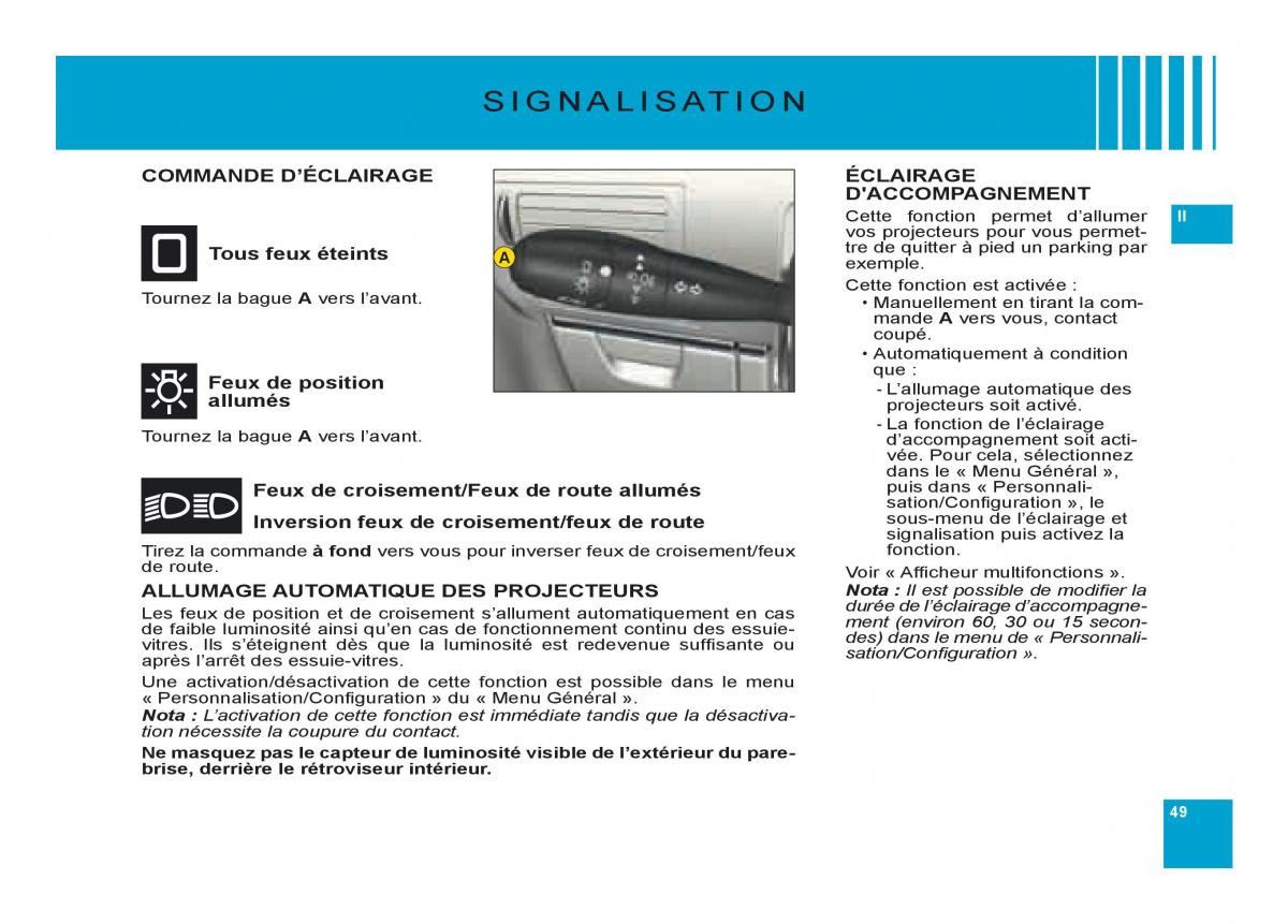 Citroen C6 manuel du proprietaire / page 53