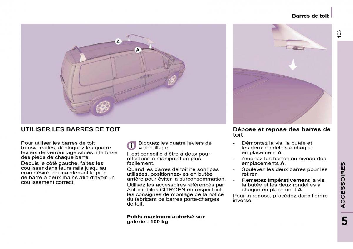 Citroen C8 manuel du proprietaire / page 110