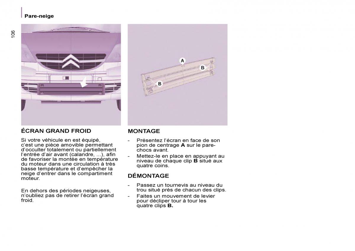 Citroen C8 manuel du proprietaire / page 111