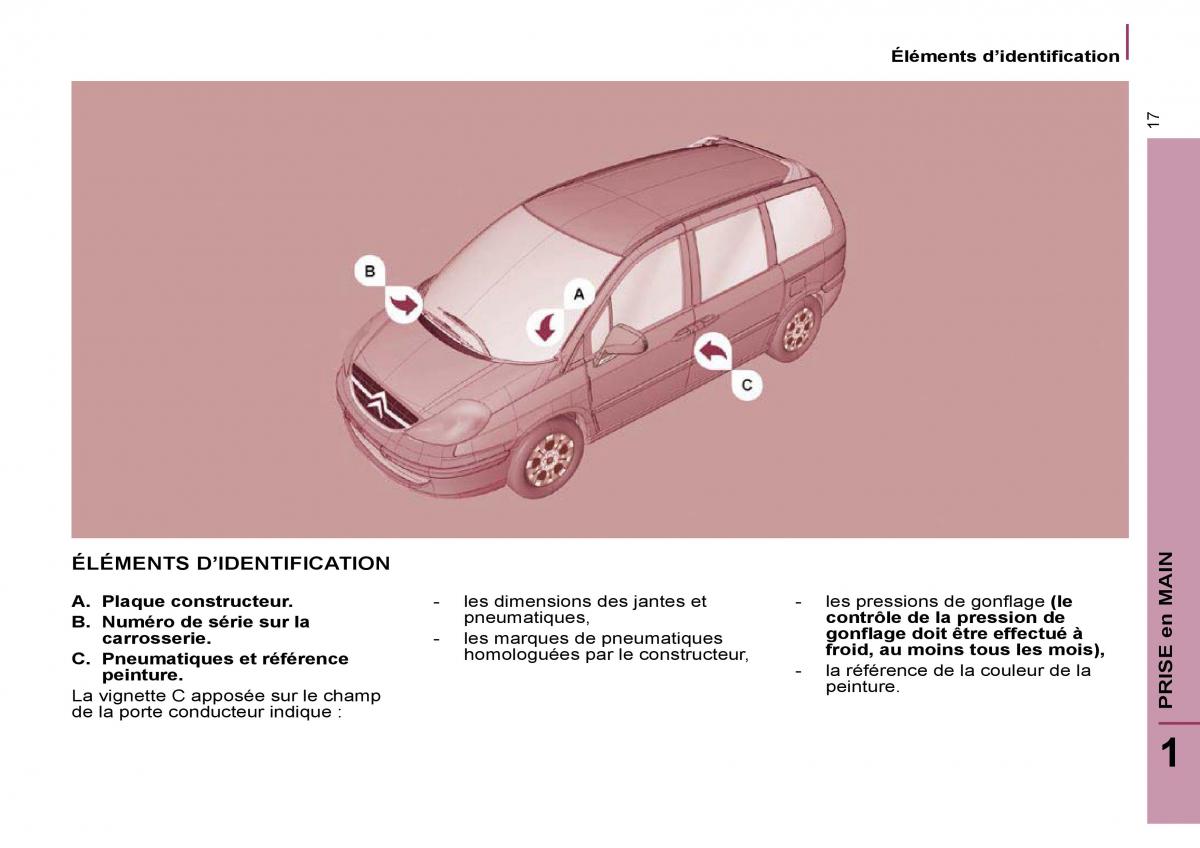 Citroen C8 manuel du proprietaire / page 22