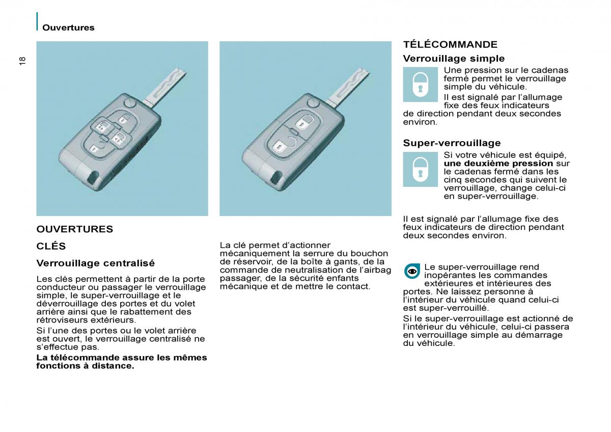 Citroen C8 manuel du proprietaire / page 23