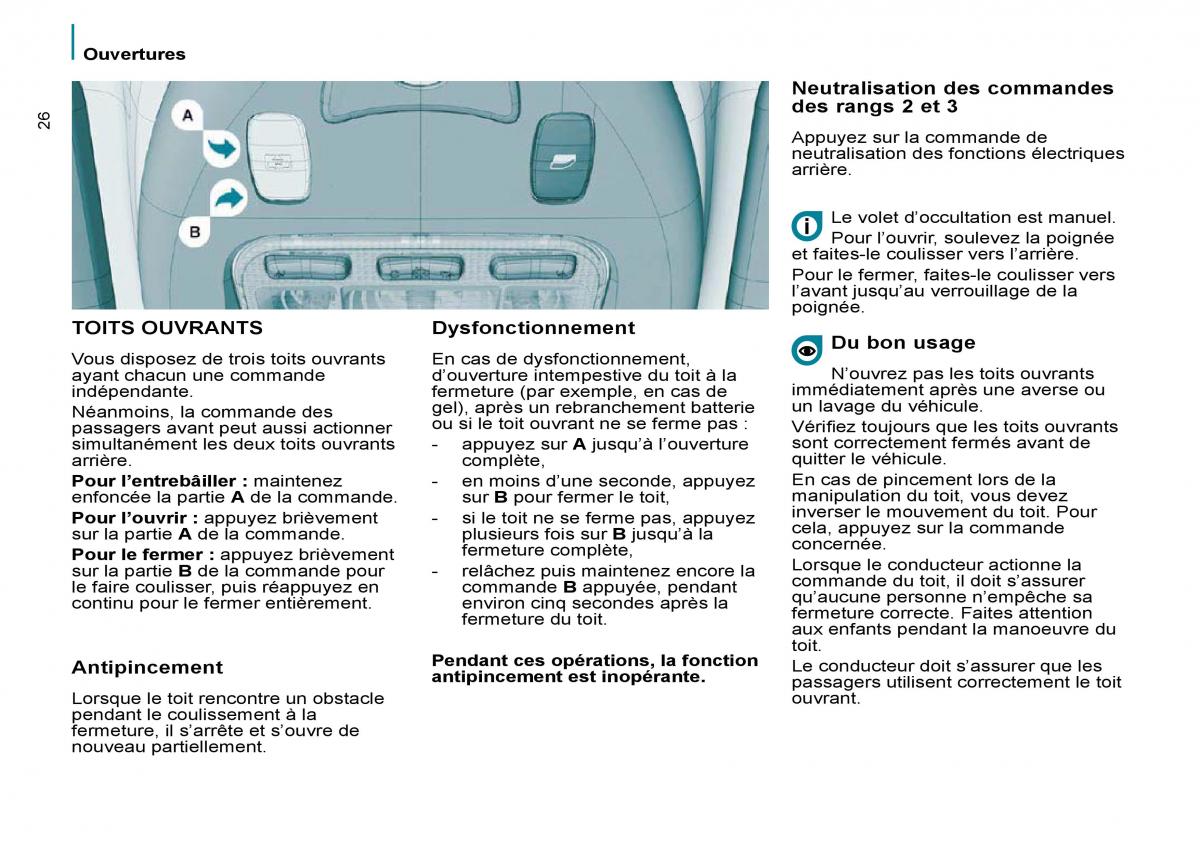 Citroen C8 manuel du proprietaire / page 31