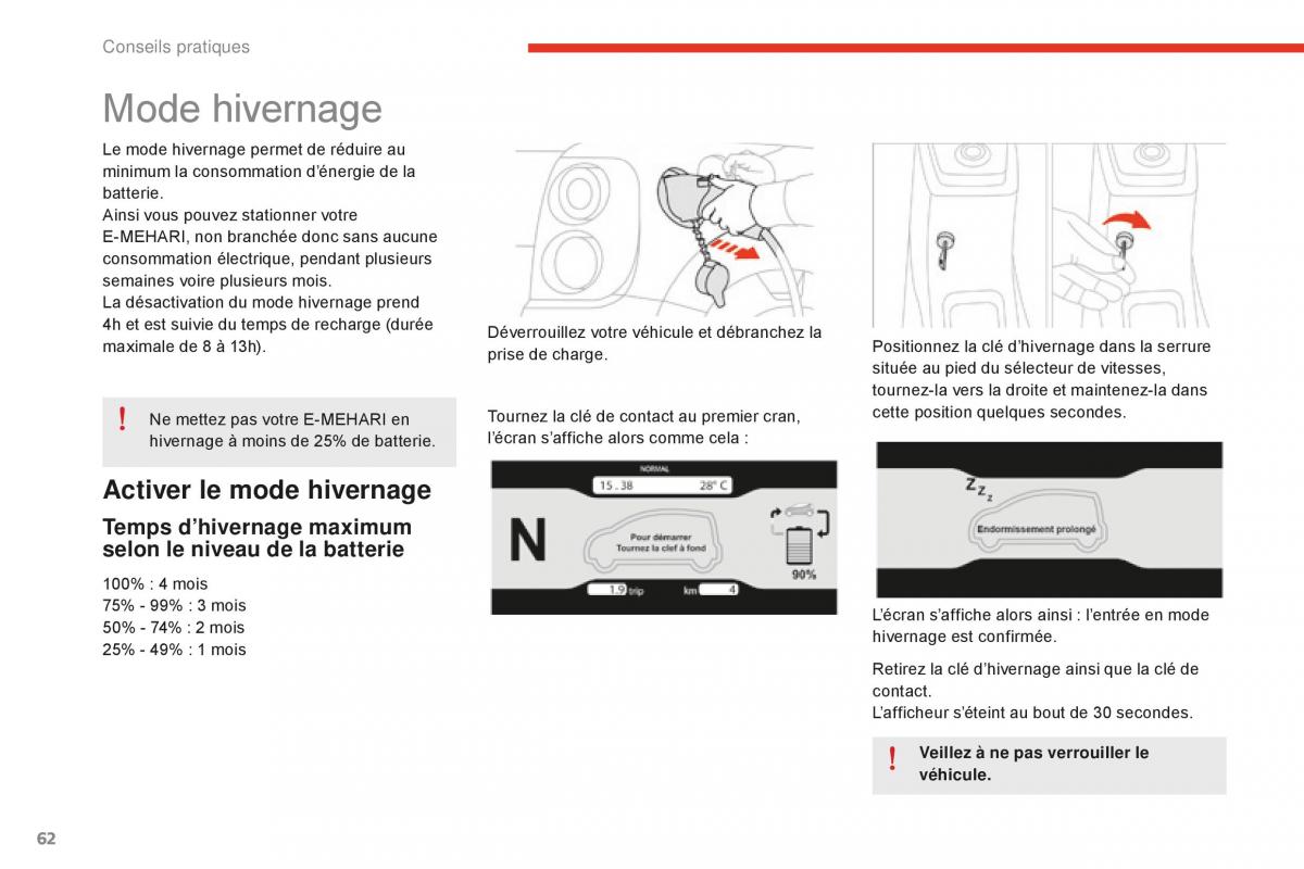 Citroen E Mehari manuel du proprietaire / page 64