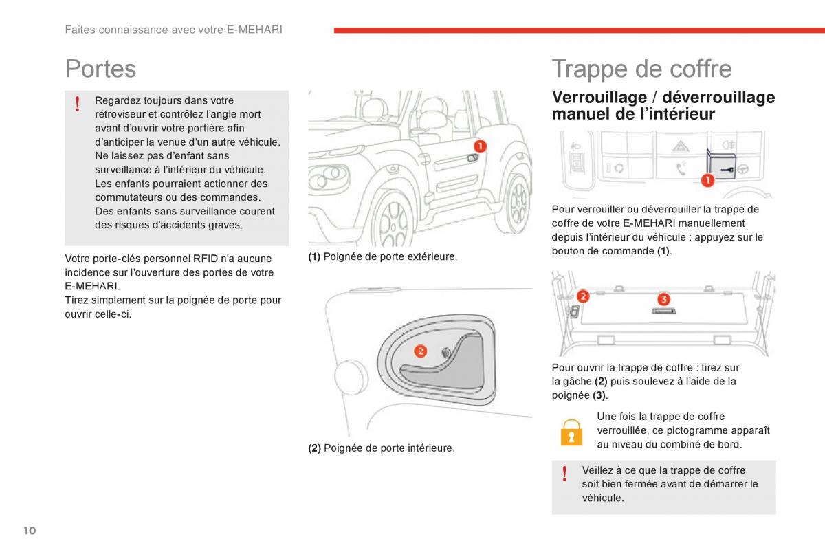 Citroen E Mehari manuel du proprietaire / page 12