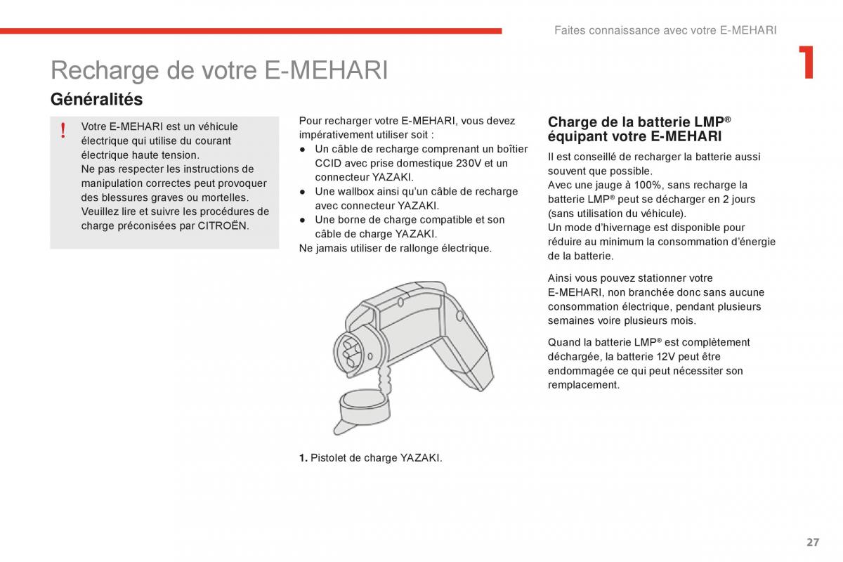 Citroen E Mehari manuel du proprietaire / page 29