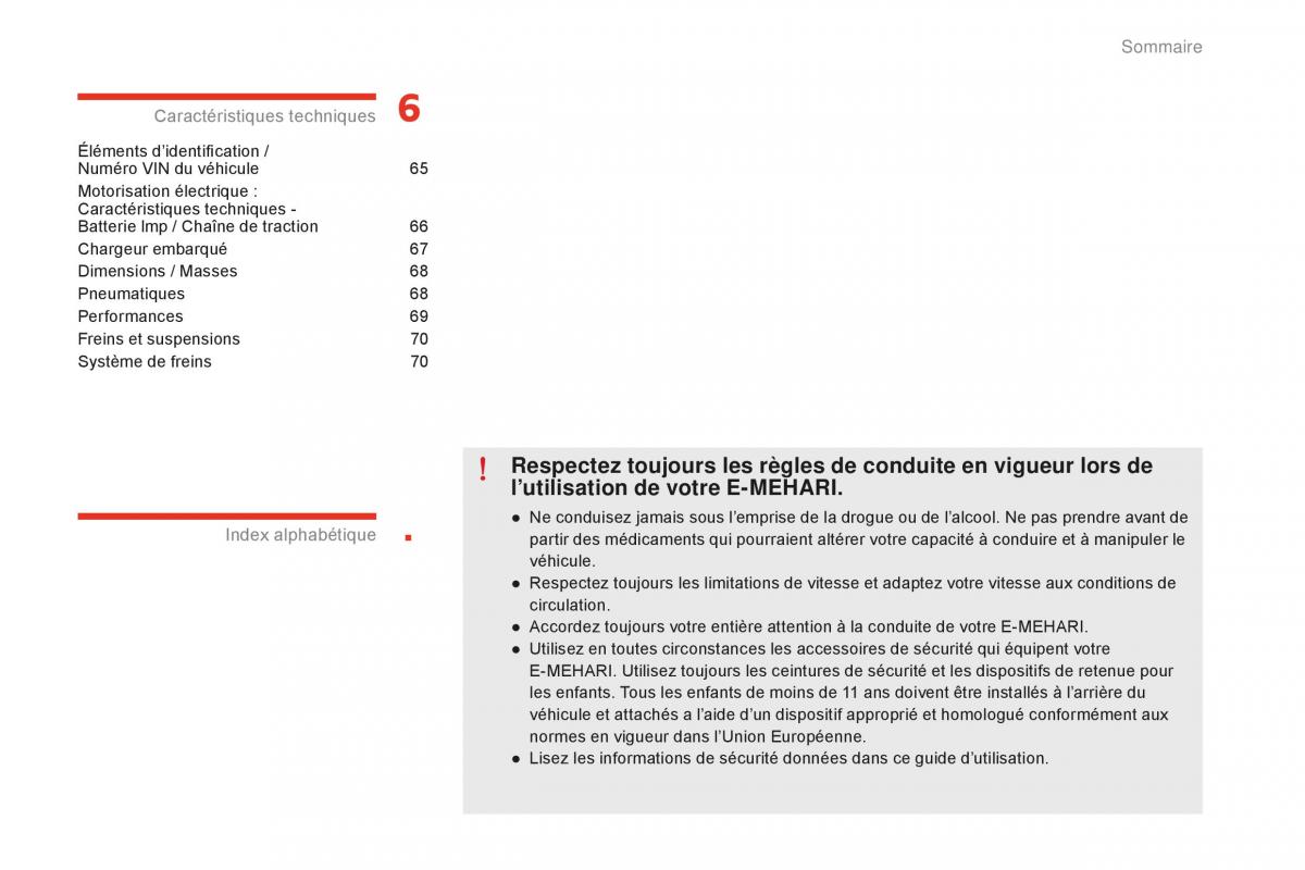 Citroen E Mehari manuel du proprietaire / page 5