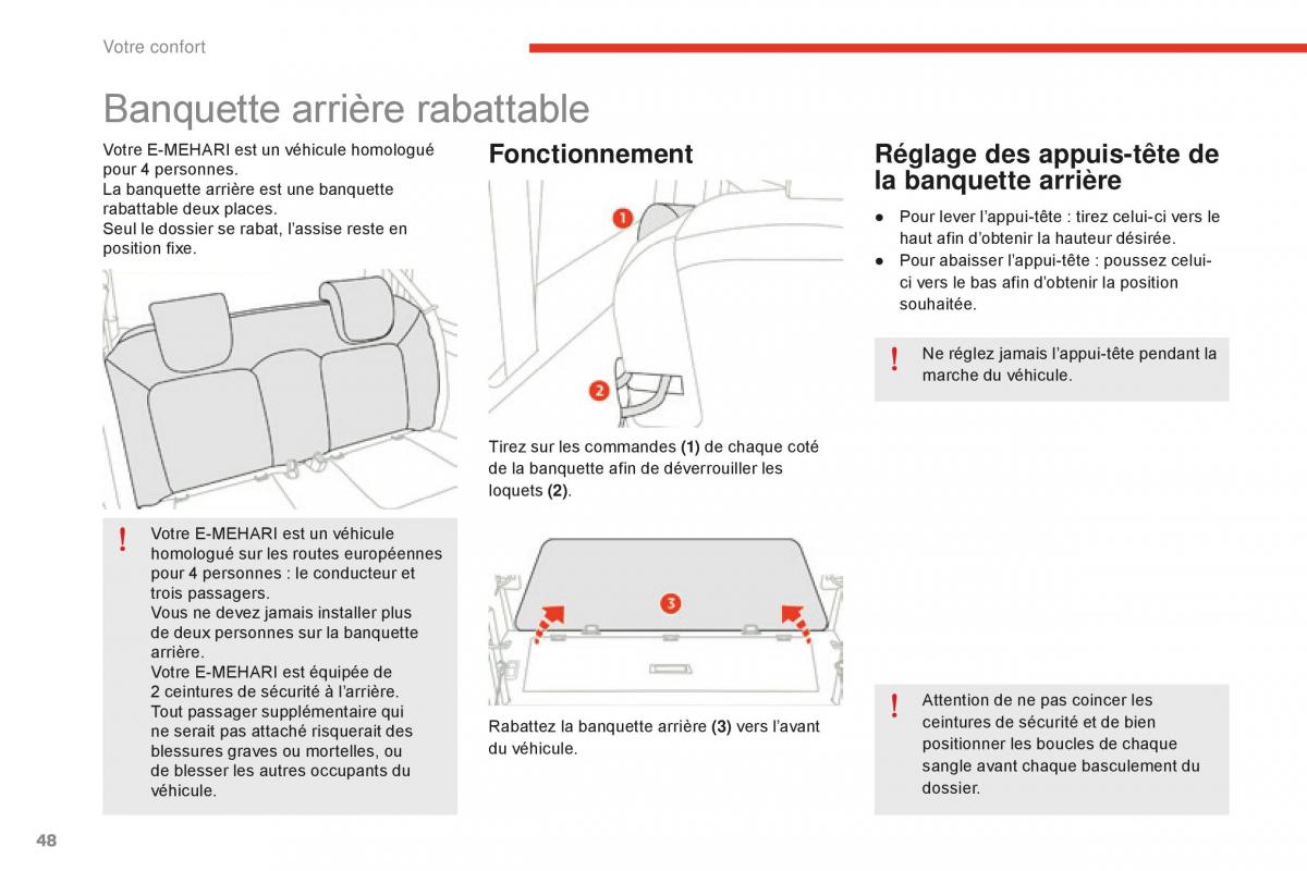 Citroen E Mehari manuel du proprietaire / page 50