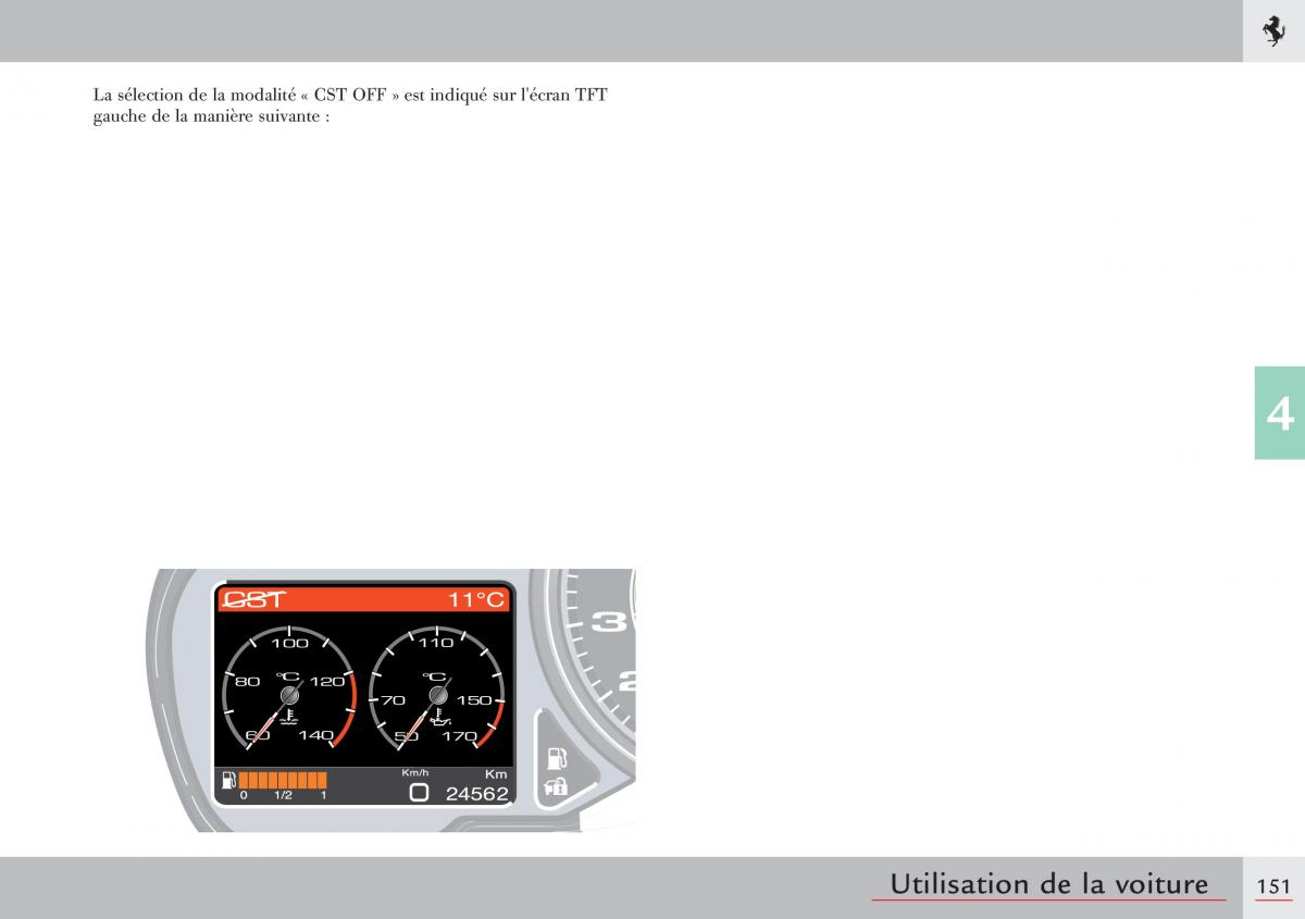 Ferrari 458 Italia manuel du proprietaire / page 151