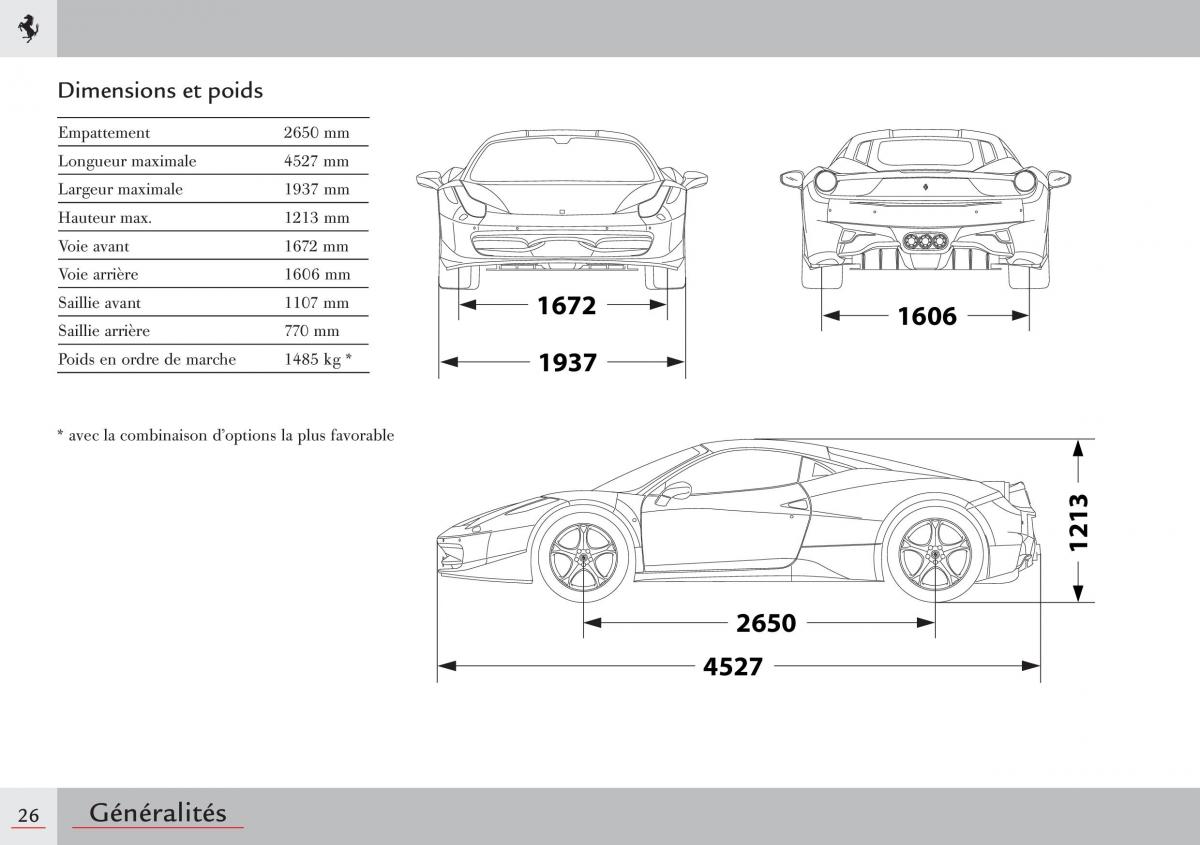 Ferrari 458 Italia manuel du proprietaire / page 26