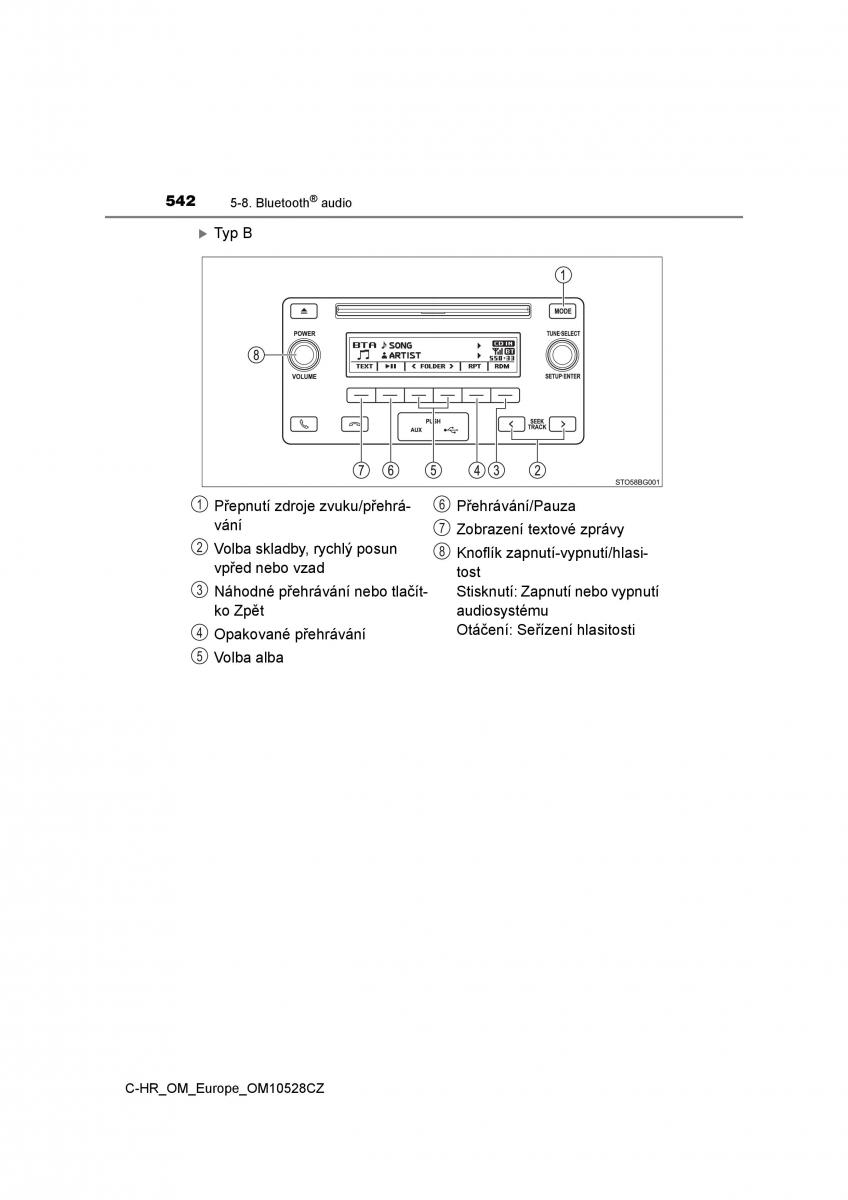 Toyota C HR navod k obsludze / page 542