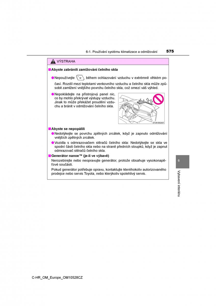 Toyota C HR navod k obsludze / page 575